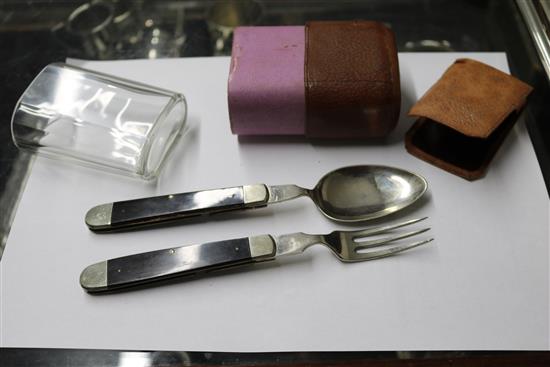 A silver plated French picnic set with burner
